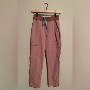Figs Women’s Mineral Mauve Zamora High Waisted Straight Leg Scrub Pants - XS/P